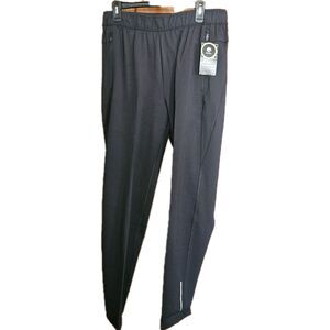 Athletic Works Mens L Drawstring Black Reflect  Stretch Athletic Pants 36/38 New
